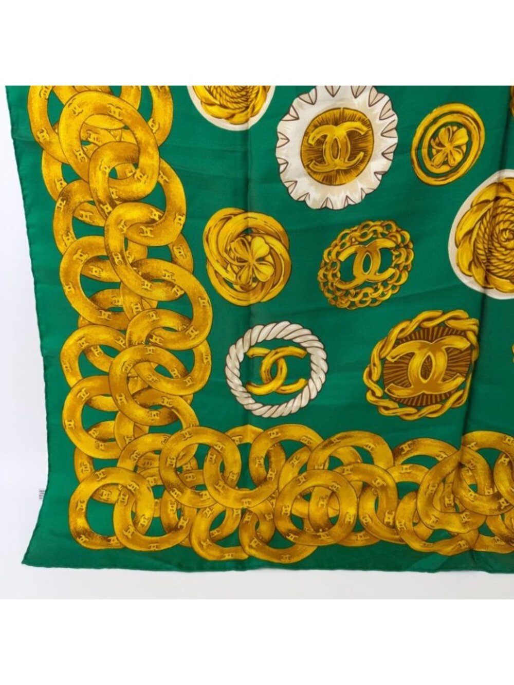 Chanel CC Logo Scarf Silk Multicolor Vintage - Picture 5 of 8